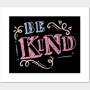 Be Kind Chalkboard message Posters and Art
